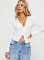 Gylora™ White Fashion Shirt