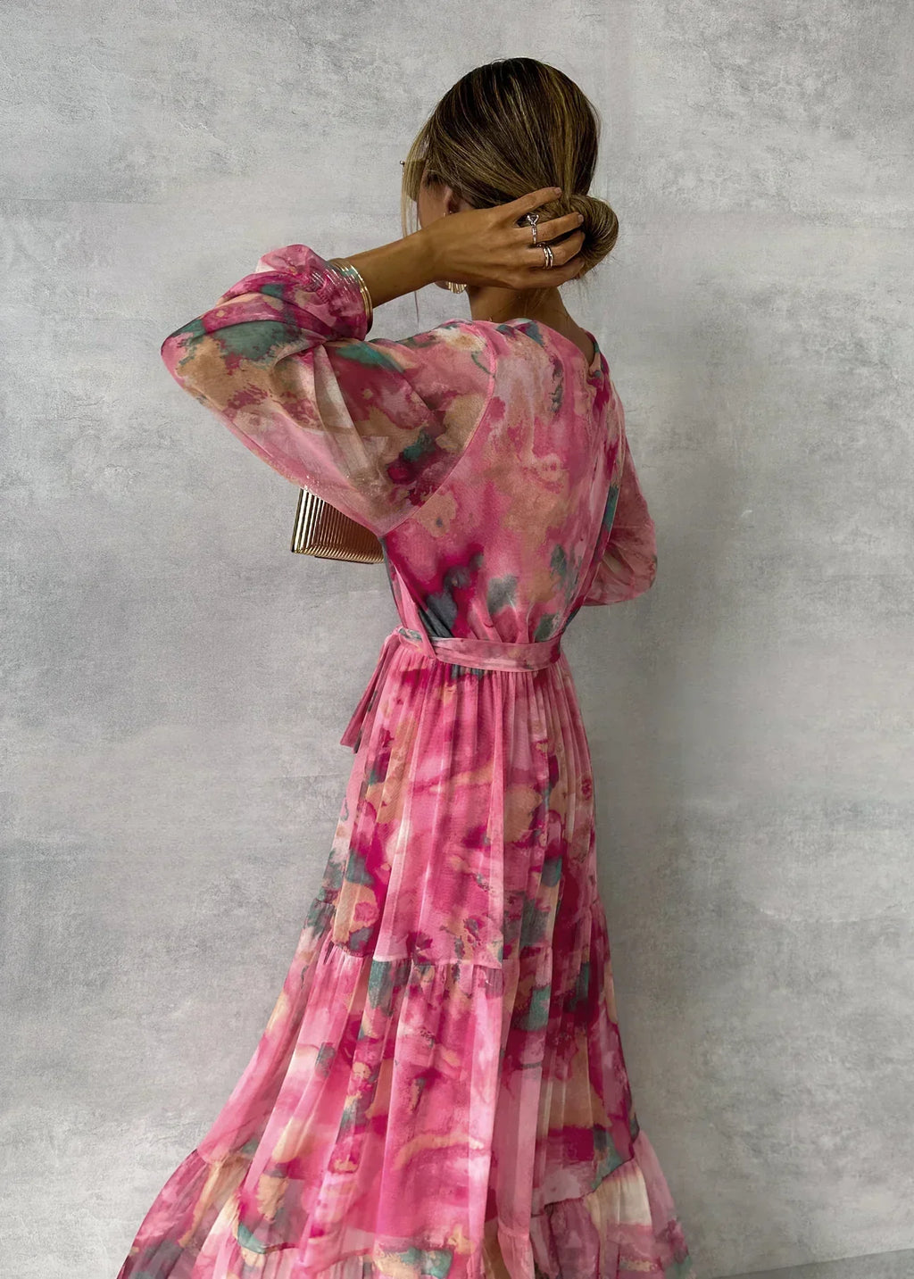 Rosalie Watercolour Wrap Dres