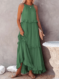 Elegant Ruffled Long Dress