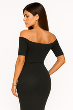 Bodycon Off Shoulder Midi Dress
