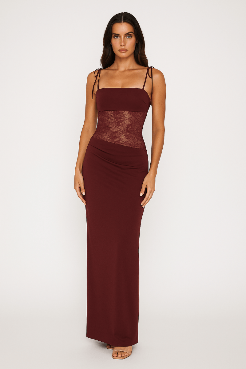 Lace Waist Maxi Dress