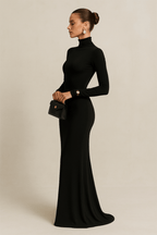Long Sleeve Turtleneck Maxi Dress
