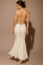 Lace Up Maxi Dress – Spaghetti Strap