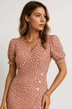 Button-Front Midi Dress – Summer Split