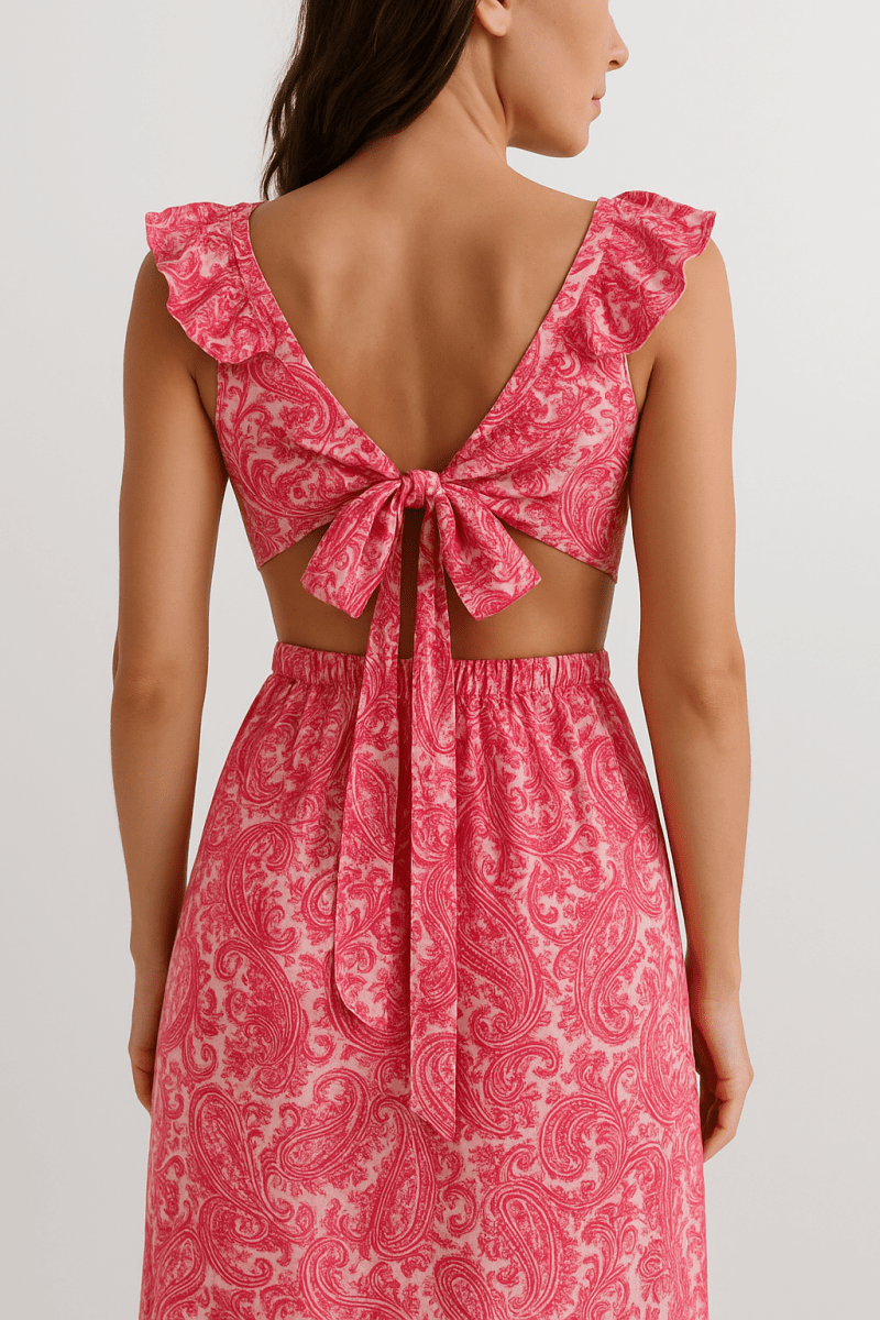 Floral V-Neck Summer Maxi Dress