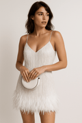 Feather Mini Dress