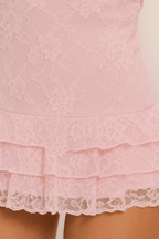 Lace Bandeau Mini Dress