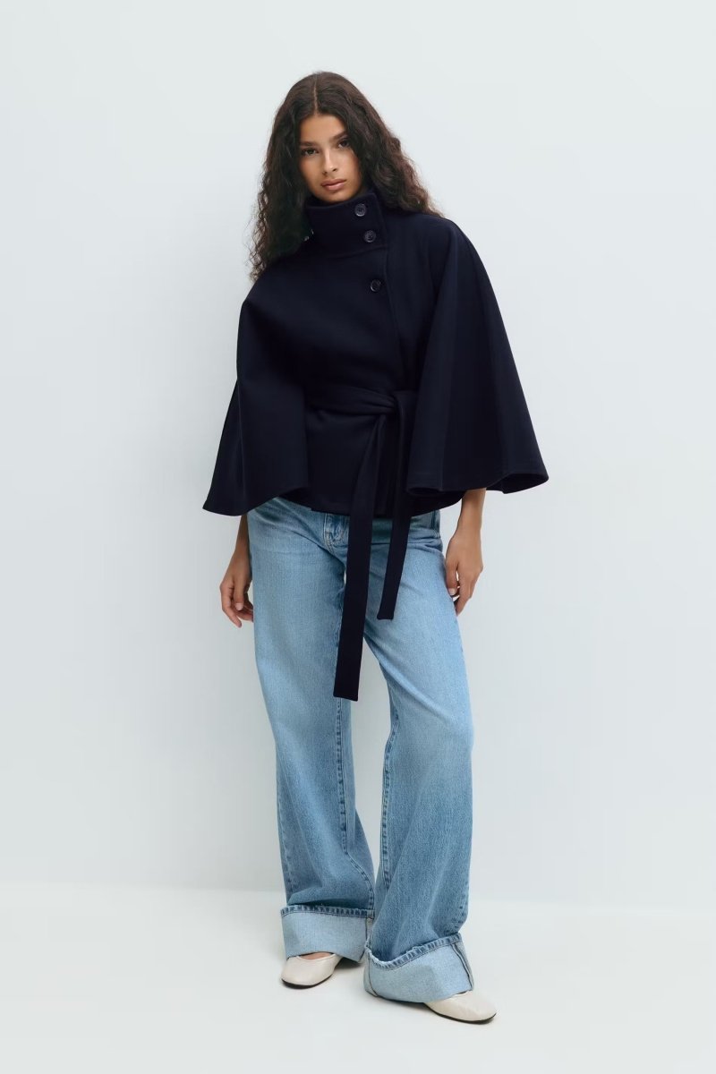 ✦ Élodie Belted Cape Coat