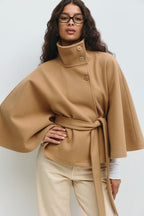 ✦ Élodie Belted Cape Coat