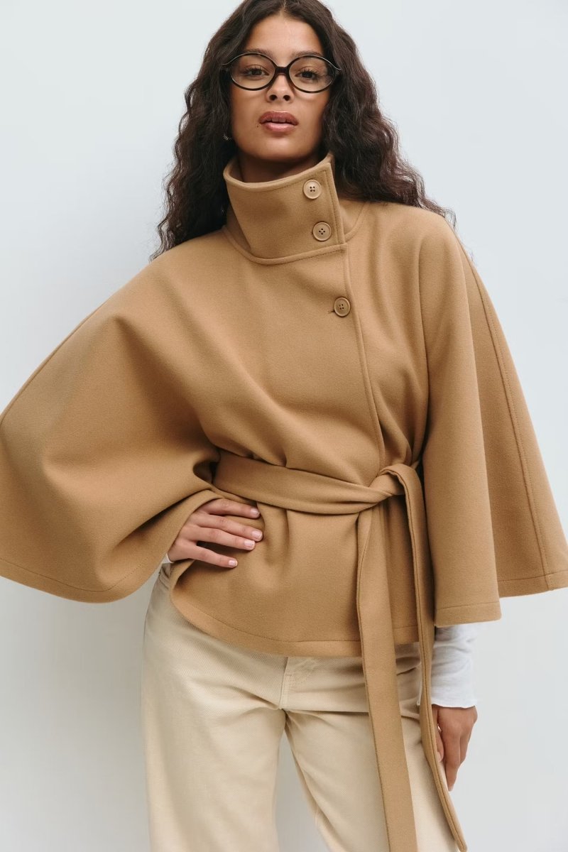✦ Élodie Belted Cape Coat