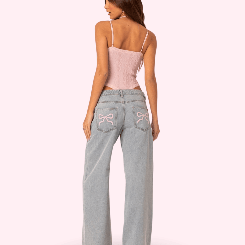 Luna Bow Back Denim