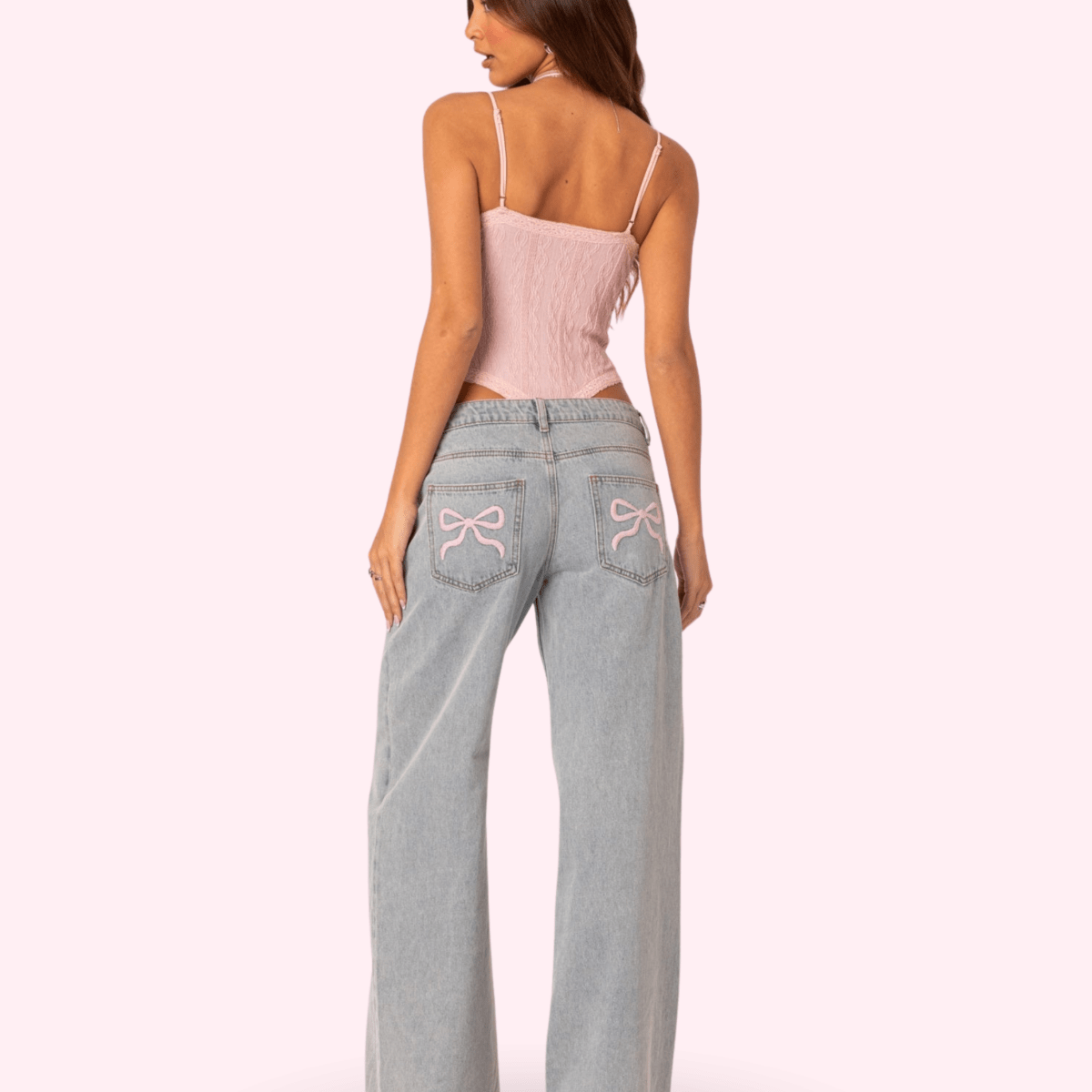 Luna Bow Back Denim