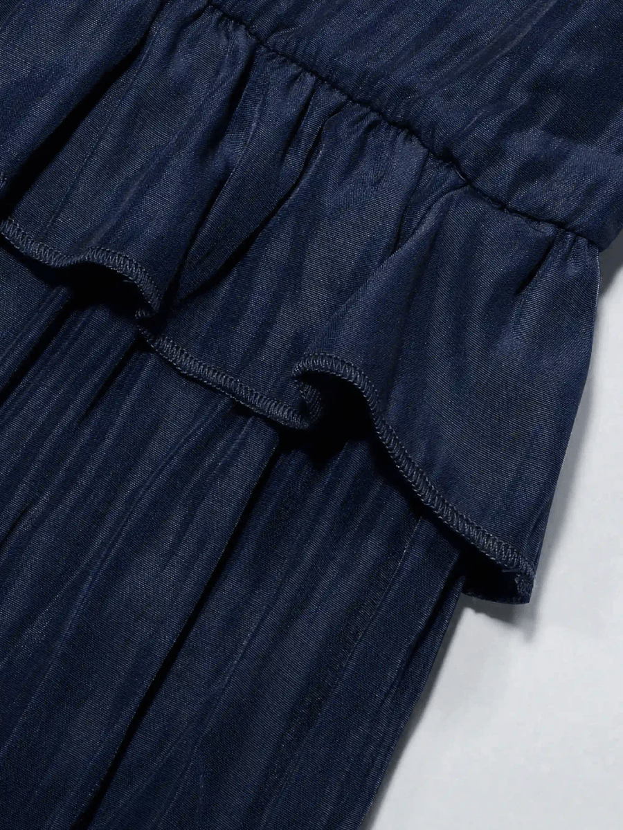 Elegant Ruffled Long Dress