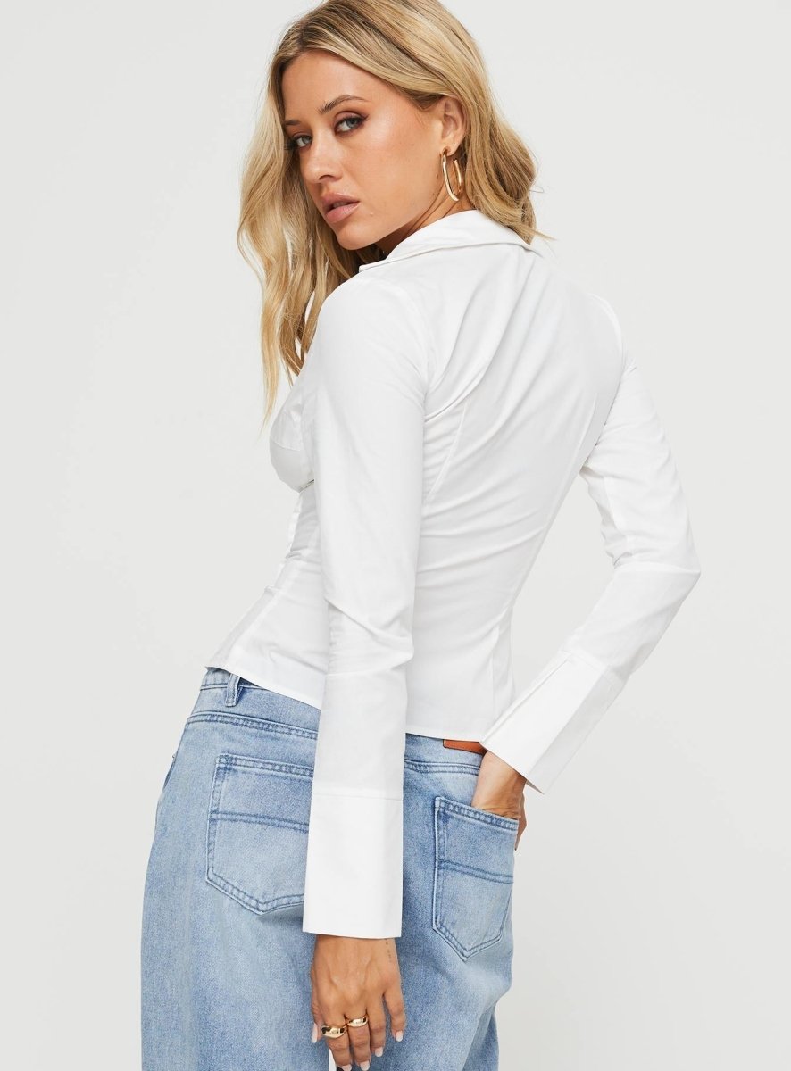 Gylora™ White Fashion Shirt
