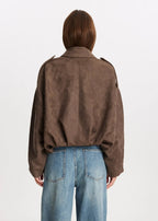 ✦ Valeria Suede Bomber Jacket
