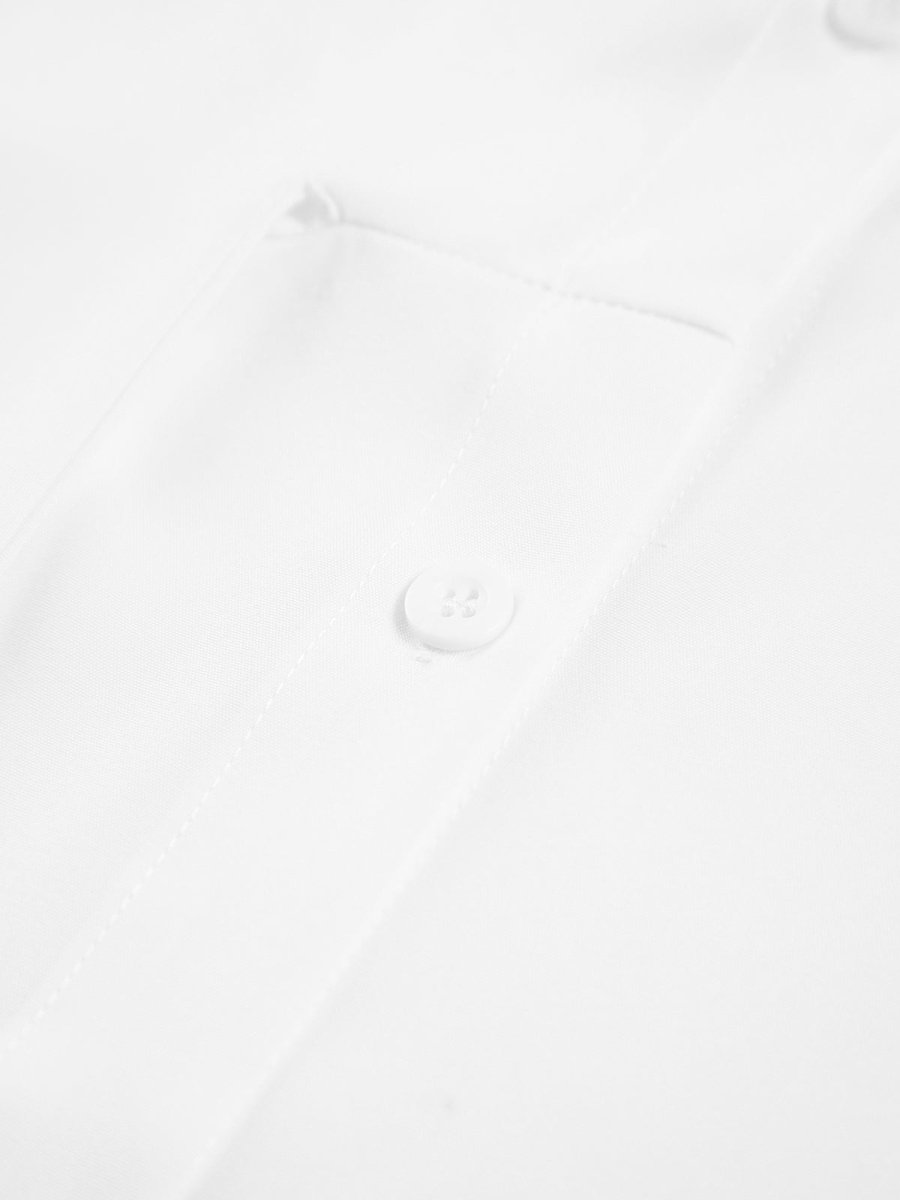 Semi-Sheer Button Down Tied Long Shirt