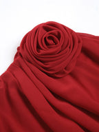 Chiffon Semi-sheer One Shoulder Asymmetrical Blouse