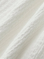 V-Neck Gathered Waist Bow-Detail Top