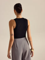 Metal Decor Sleeveless Top