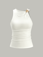 Metal Decor Sleeveless Top