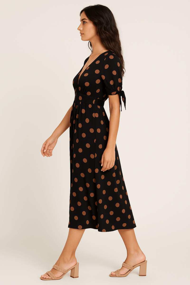Polka Dot V-Neck Dress