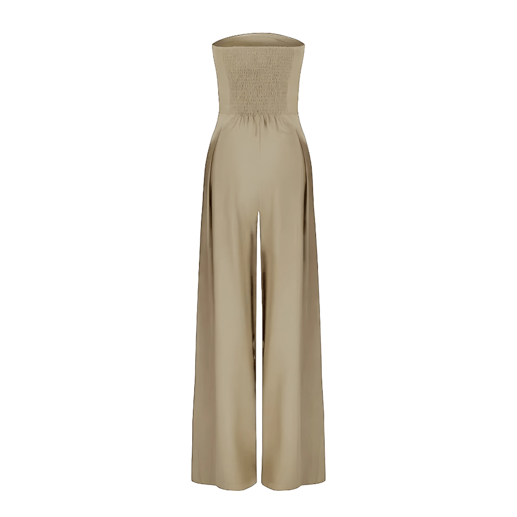 Wide Leg Strapless Jumpsuit