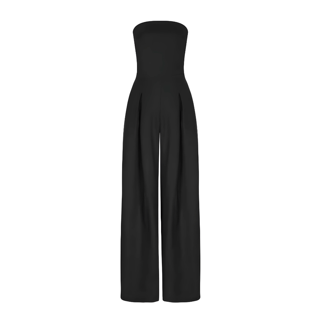 Wide Leg Strapless Jumpsuit