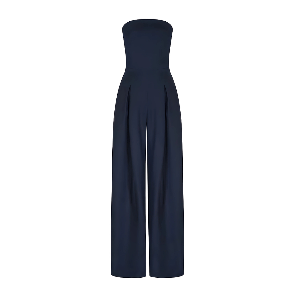 Wide Leg Strapless Jumpsuit