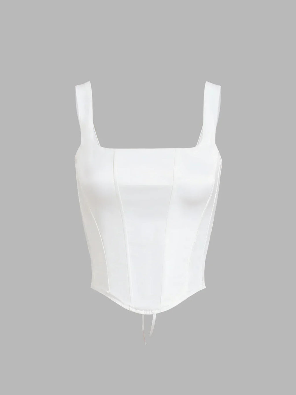 Ivory Glow Tie-Back Corset Top