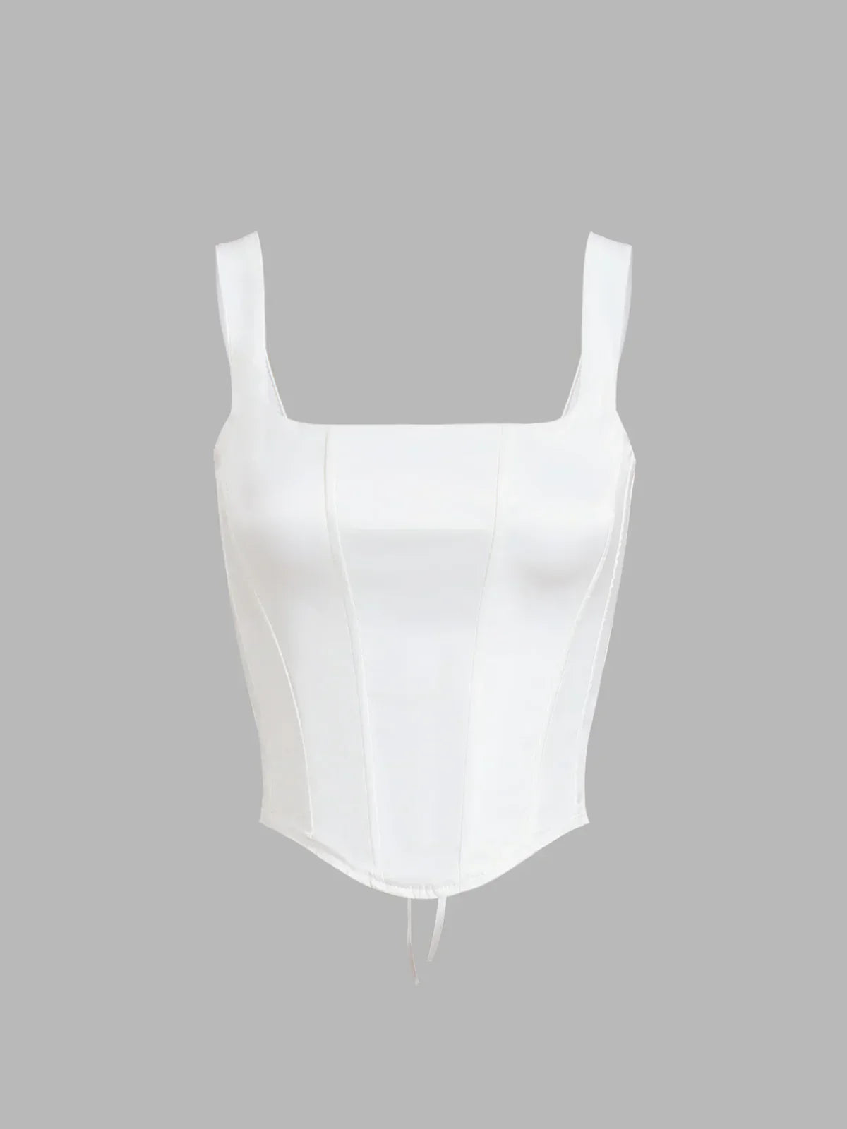 Ivory Glow Tie-Back Corset Top