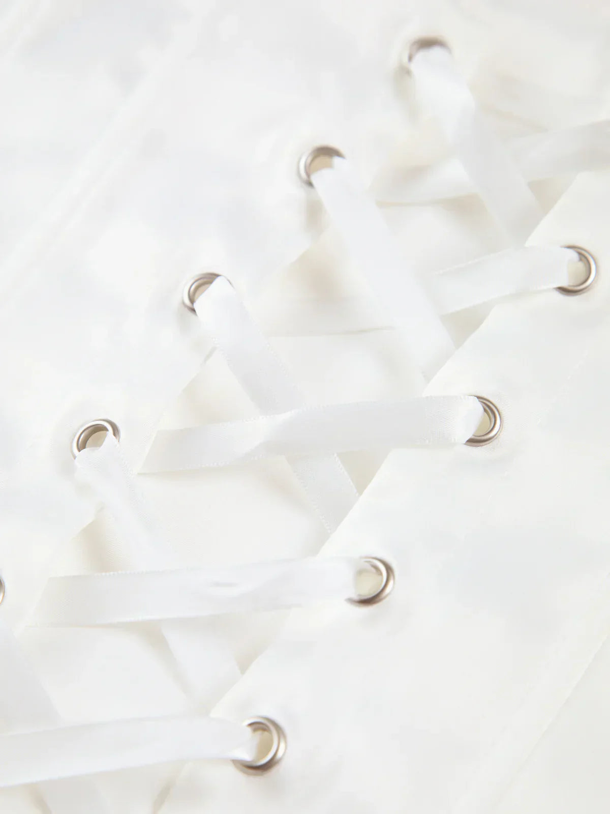 Ivory Glow Tie-Back Corset Top