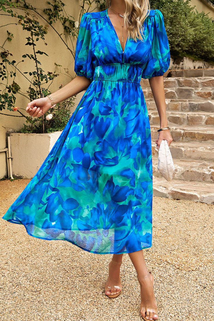 Ruby - Flattering Floral Midi Dress