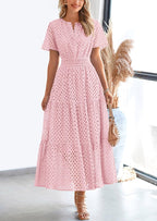 Lina Eyelet Elegance Summer Dress