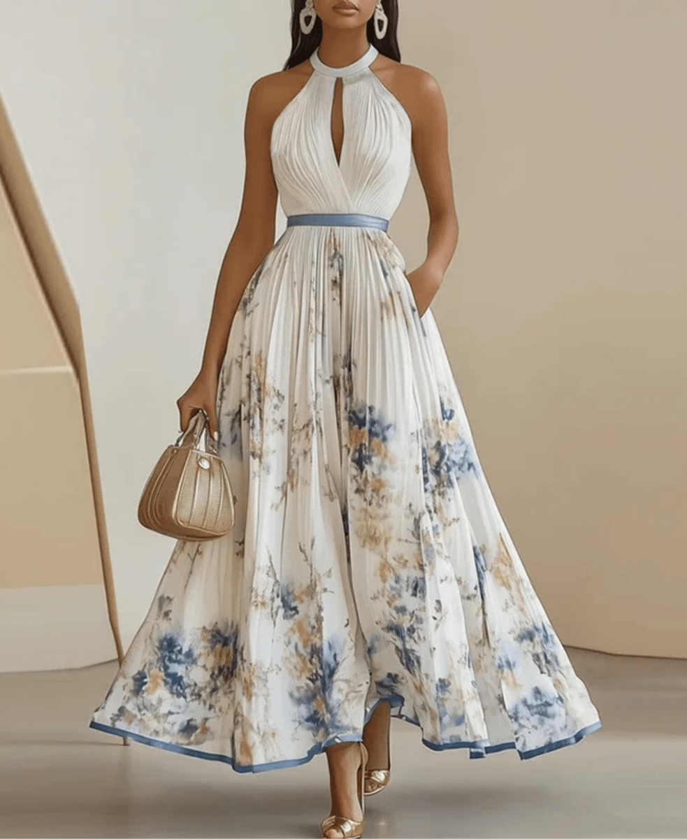 Isla  Watercolour floral Maxi Dress