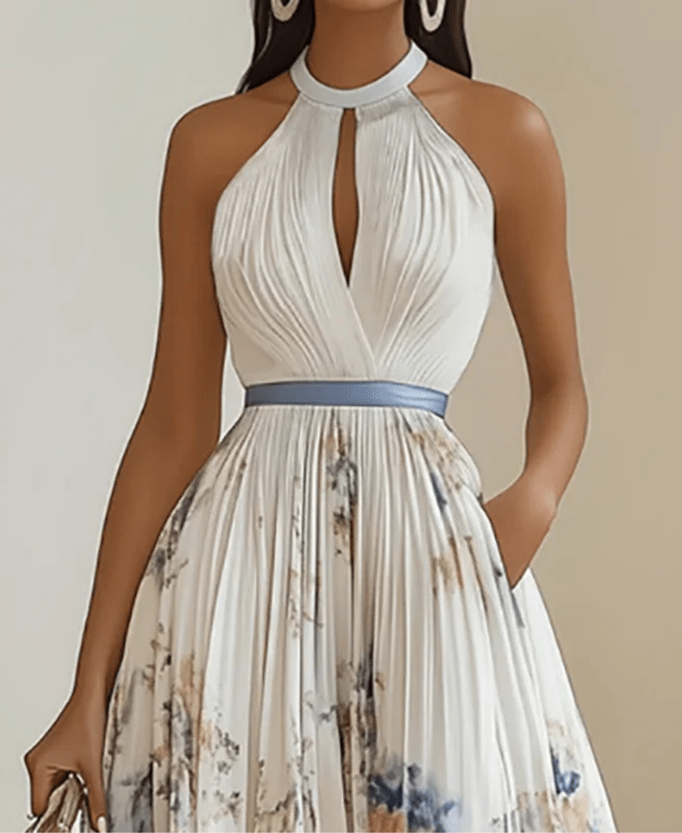 Isla  Watercolour floral Maxi Dress