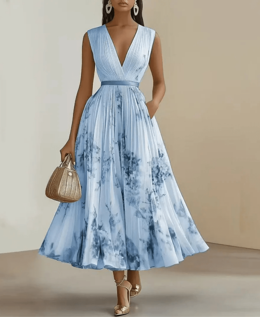 Isla  Watercolour floral Maxi Dress