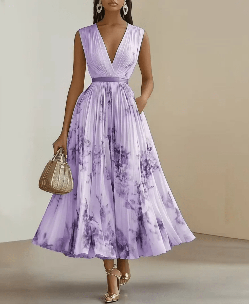 Isla  Watercolour floral Maxi Dress