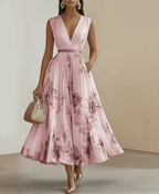 Isla  Watercolour floral Maxi Dress