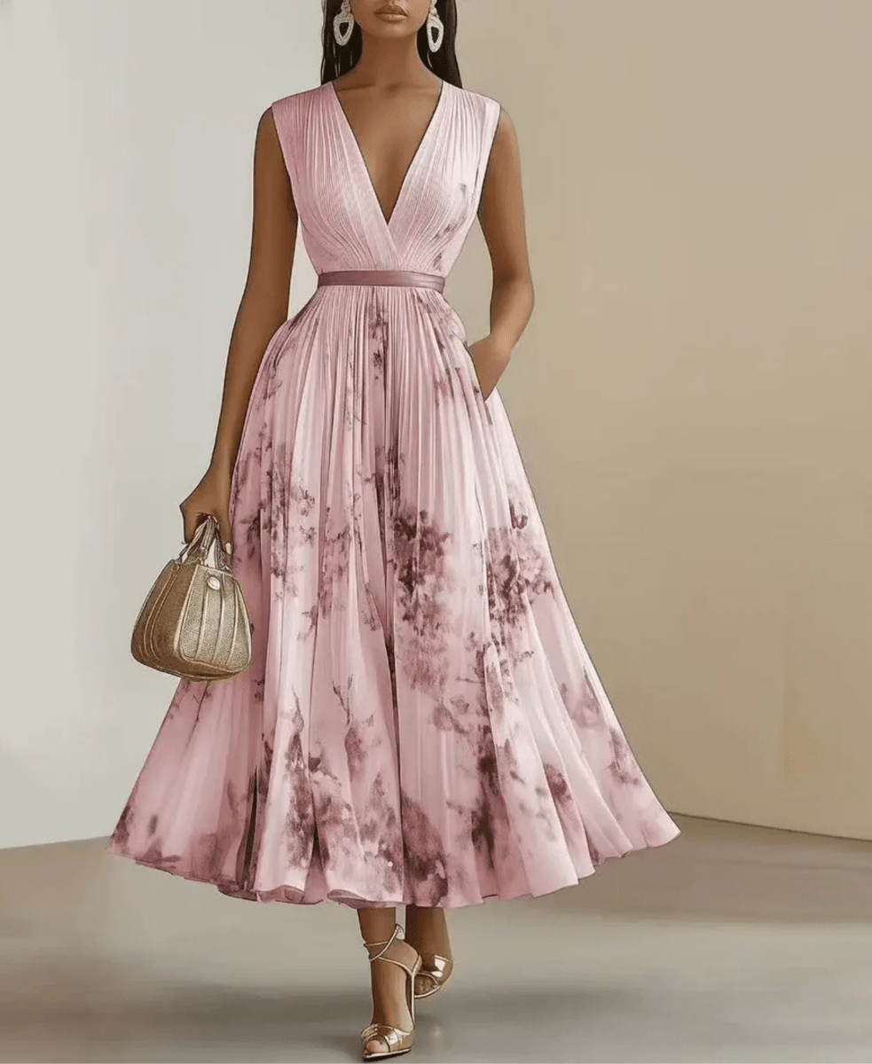 Isla  Watercolour floral Maxi Dress