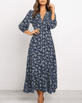 V-neck Floral Dress