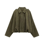 ✦ Valeria Suede Bomber Jacket