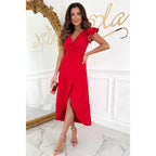 Elodie Flutter Sleeve Wrap Dress