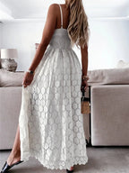 Isla Lace Overlay Romper Dress