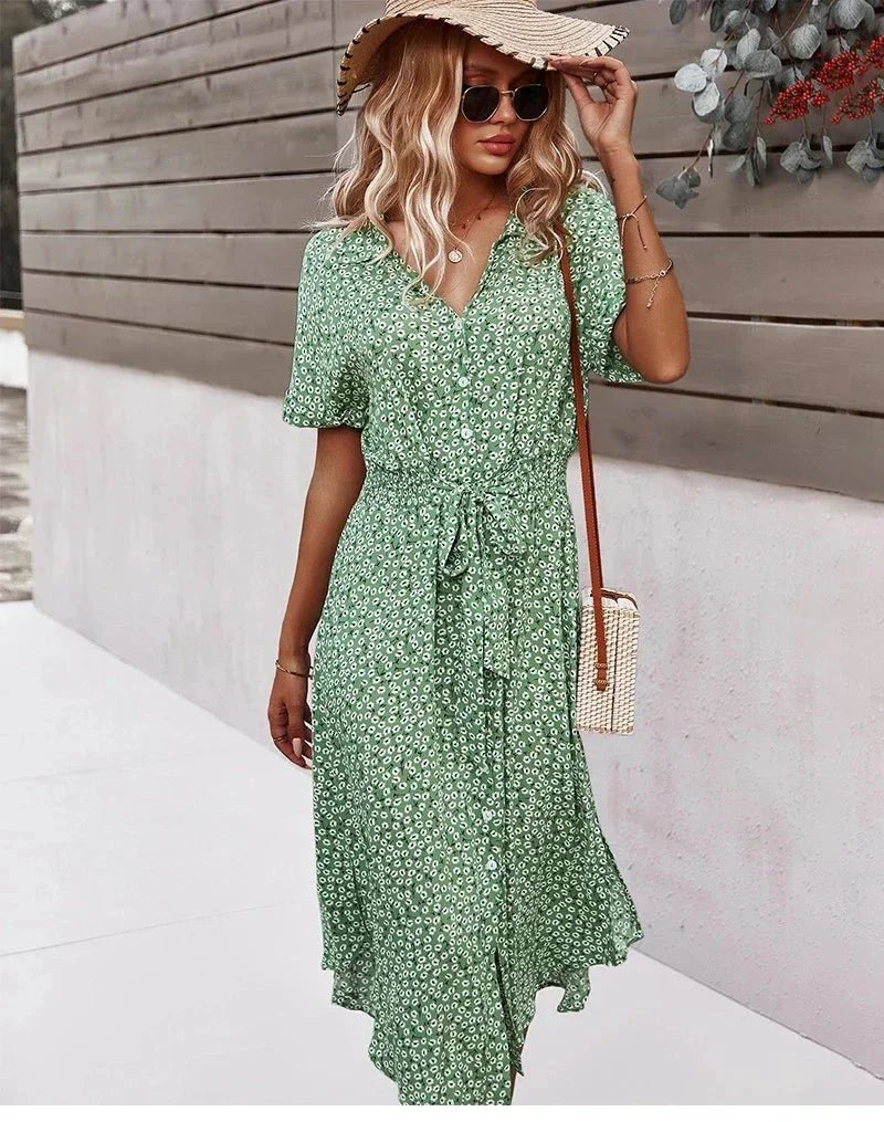 Deborah - Floral Midi Dress