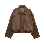 ✦ Valeria Suede Bomber Jacket
