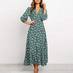 V-neck Floral Dress