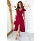 Elodie Flutter Sleeve Wrap Dress