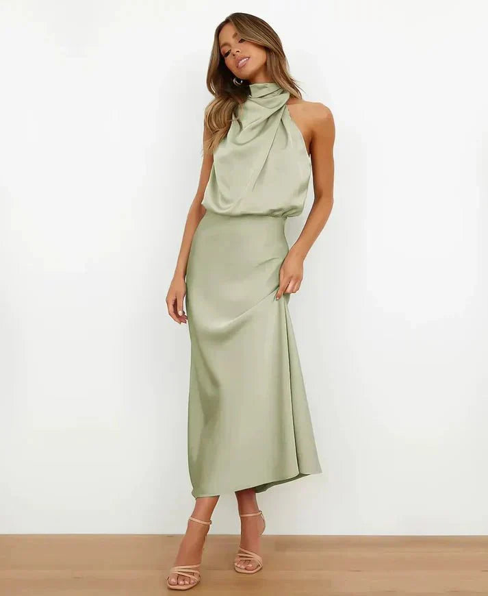 Solène High Waist Midi Dress