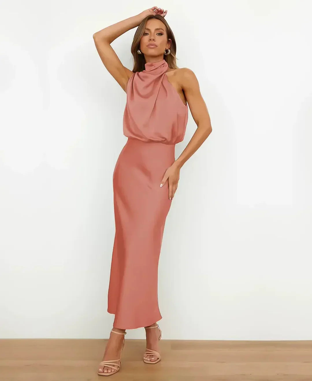 Solène High Waist Midi Dress
