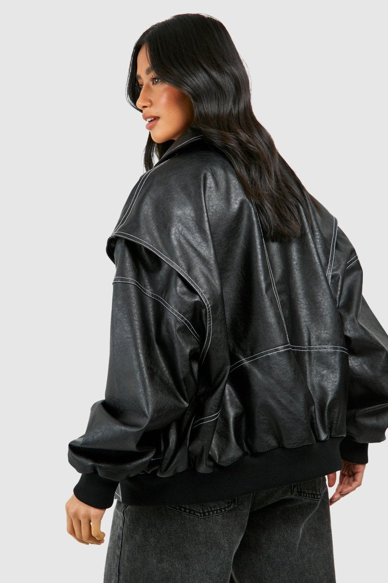 Julia™ Leather Bomber Jacket